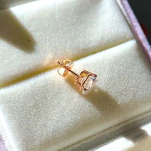 Solid 14k gold 2ct moissanite earrings